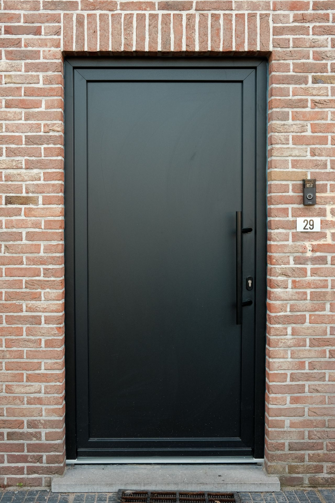 Zwarte voordeur PVC